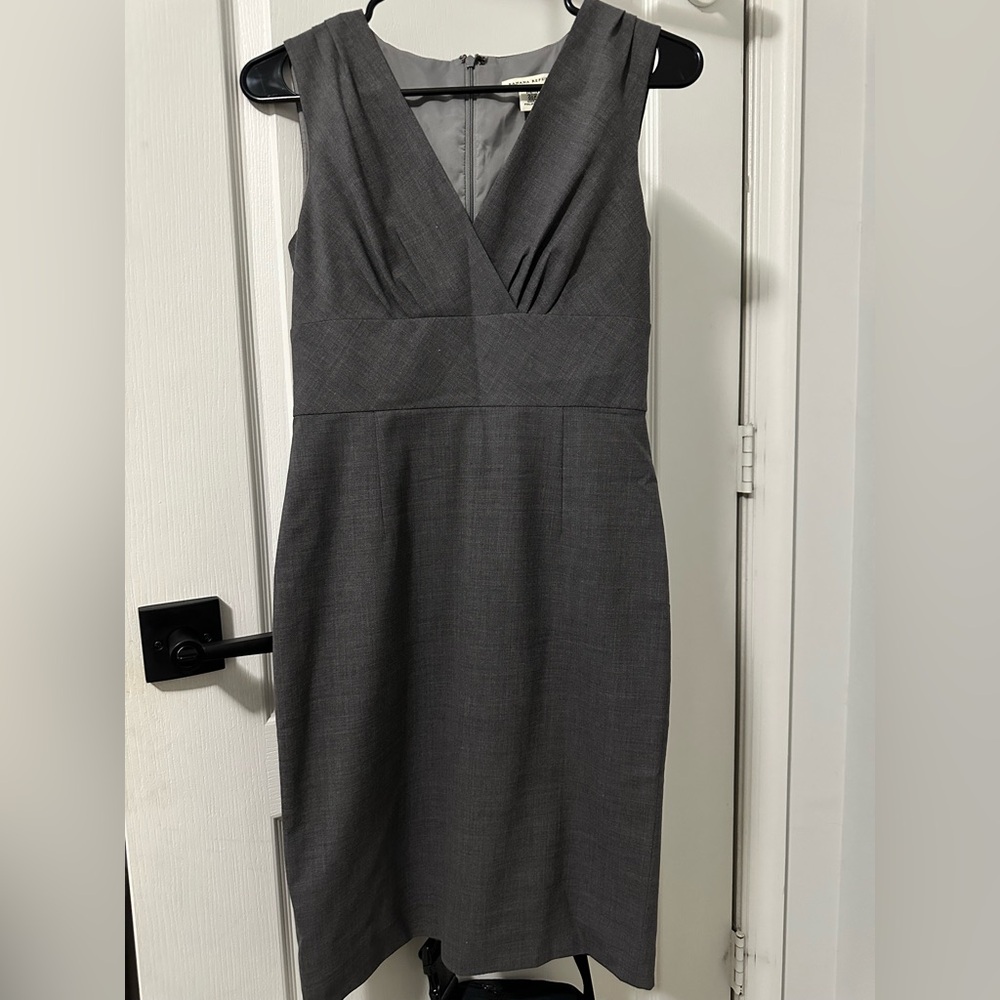 Grey office dress from Banana Republic